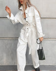 Chic White Utility Jumpsuit for Women