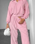 Women's Pink Polo Tracksuit Set