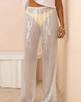 Stylish Sheer Mesh Wide Leg Pants for Women