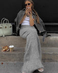 Knit Long Sleeve Bodycon Maxi Dress