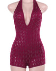 Autumn Fashionable Deep V Jumpsuit for Women