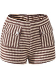 Spring Autumn Sexy Slim Fit Striped Hot Pants