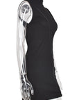 Stylish Sleeveless Zipper Dress for Women