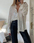 2026 New European and American Sequin Shirt