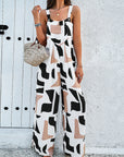 Summer Slimming Strap Jumpsuit with Floral Print