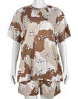 Casual Camouflage Two-Piece Set for Women