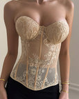 Sexy Embroidered Fishbone Bustier for Women