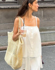 Casual White Tank Top and Shorts Set for Women