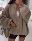 Casual Loose Knit Cardigan for Women