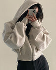 Stylish Warm Hooded Sweatshirt for Women
