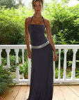 Chic Halter Neck Bodycon Dress with Sequins
