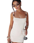 Trendy Women's Casual Mini Dress with Splicing Design