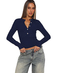 Fashionable Solid Color Button Cardigan for Women