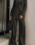 Elegant Women's Loose Straight Pants Suit