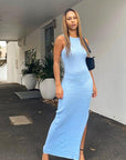 Summer Fashion Women’s Sexy Twist Split Dress