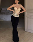 Sexy Embroidered Fishbone Bustier for Women