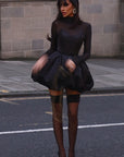 Elegant Autumn Bubble Hem Dress for Women