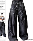 Y2K Street Goth Loose Wide Leg Pants