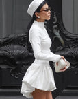 French Style Long Sleeve A-Line Dress for Women