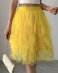 Princess Style Pleated Tulle Skirt