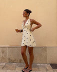Vintage Style V-Neck Polka Dot Dress