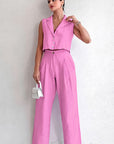 French Cotton Linen Stylish Casual Set