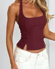 Trendy Halter Neck Slim Fit Tank Top