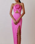 Summer Floral Strapless Party Dress