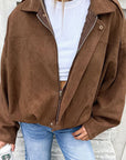 Retro Design Suede Jacket for Women