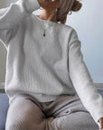 French Style Sweet Bowknot Loose Long Sleeve Sweater
