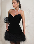 Chic Strapless Mini Dress with Ruffled Hem