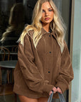 Casual Loose Long Sleeve Polo Jacket