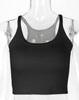 Summer Crop Top Women Sleeveless U-Neck