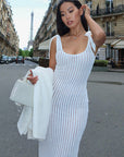 Fashionable U-Neck Bodycon Dress for Women
