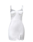 Chic V-Neck A-Line Dress with Slit