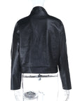 Trendy Street Style Leather Jacket for Women
