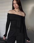 Stylish Off-Shoulder Knit Top for Women