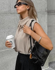 French Minimalist Sleeveless Top for Women