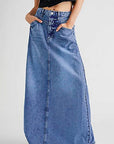 Vintage A-Line Denim Skirt for Women