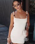 Trendy Women's Casual Mini Dress with Splicing Design