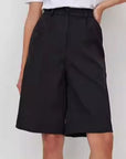 High-Waisted Casual Bermuda Shorts for Women