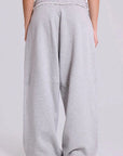 Casual Gray Wide Leg Pants for Women