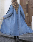 Casual Long Denim Coat for Women