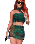 Chic Tie-Dye Two-Piece Dress Set