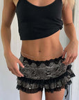 2026 Spring Y2K Women's Sexy Drawstring Mini Skirt