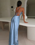 Backless Satin Sexy Dress for Women