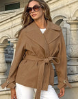 Vintage British Brown Woolen Coat for Women