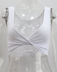 Trendy Twist Front Crop Top for Women