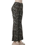 High Waist Leopard Print Flared Pants