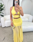Sexy Hollow Out Two-Piece Dress Set
